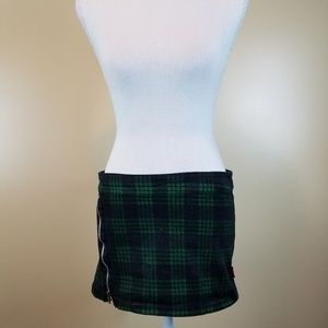 Tripp NYC greenn plaid mini skirt XL